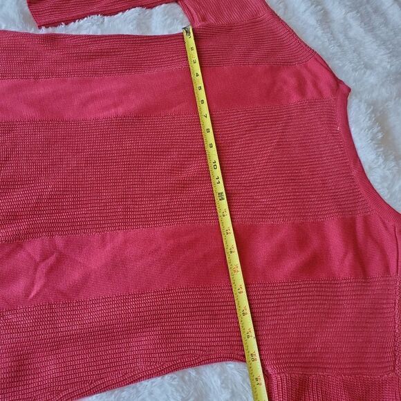 Soft Surroundings Knit Sweater Womens Size PM Petite Large Red Lightweight Tunic - Picture 7 of 9